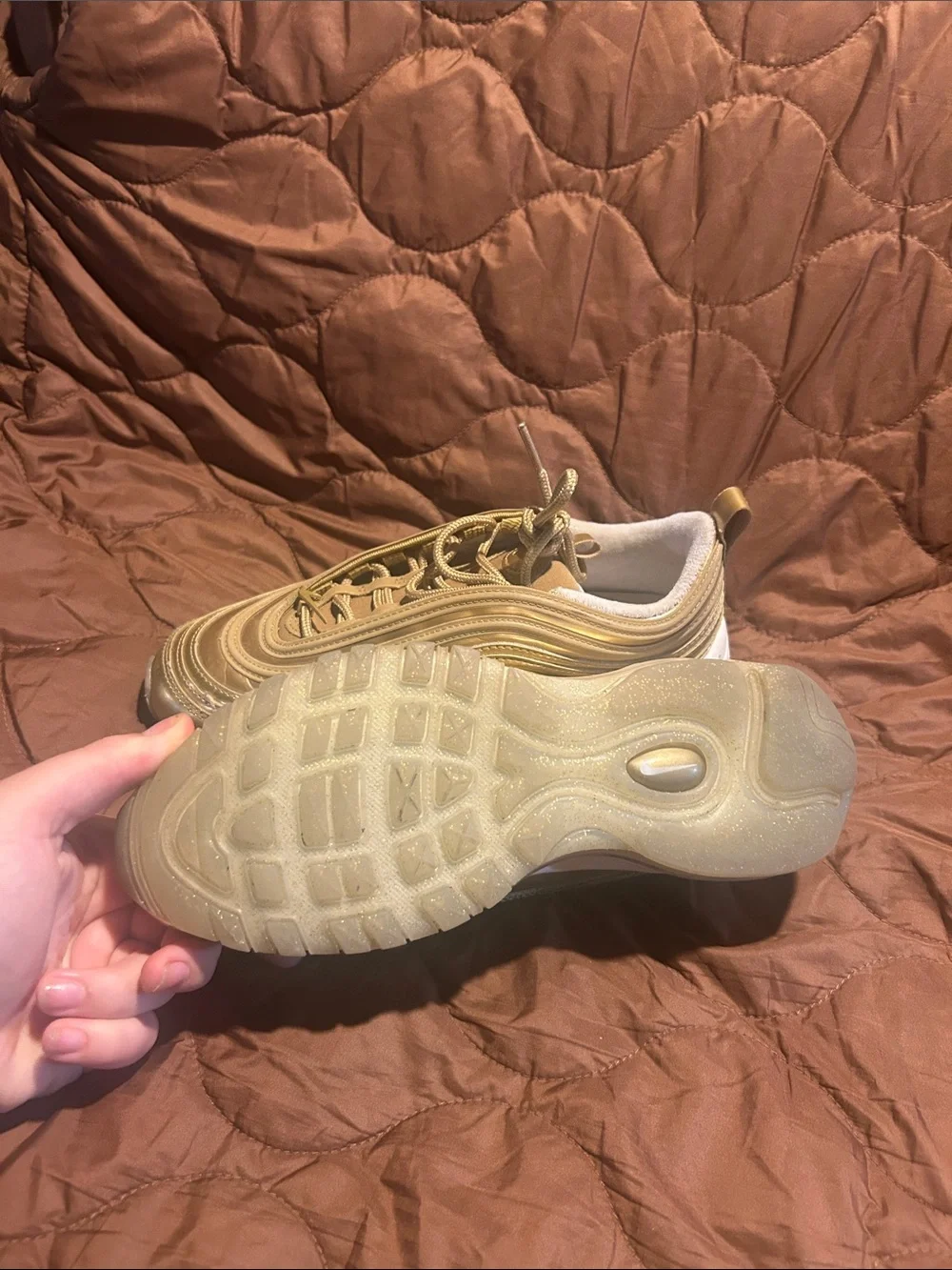 Nike Men's Metallic Gold Air Max 97 Sneakers